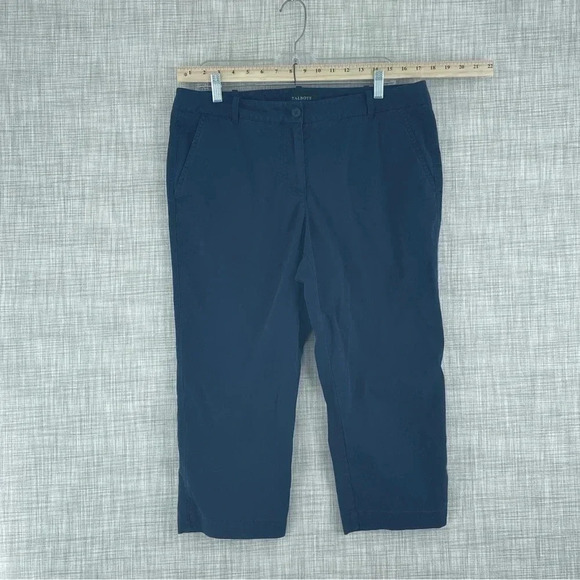 Talbots Womens Size 12 Blue crop pants signature 0941 - Picture 1 of 10